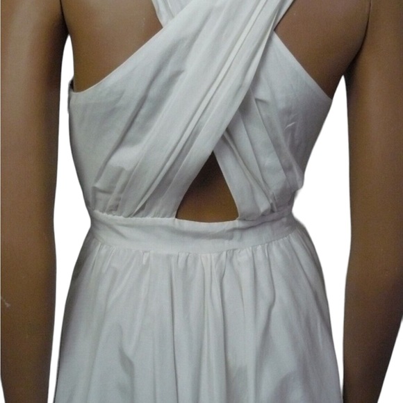 Catherine Malandrino Bleach White Annabeth Crisscross Silk Dress size 4 - Picture 7 of 15